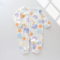 Casual Animal Flower Bow Knot Cotton Baby Rompers main image 4