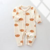 Casual Animal Flower Bow Knot Cotton Baby Rompers main image 3