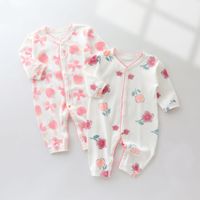 Casual Animal Flower Bow Knot Cotton Baby Rompers main image 1