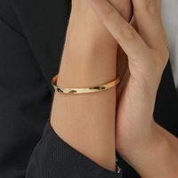 Casual Simple Style C Shape Copper 18k Gold Plated Cuff Bracelets In Bulk main image 10