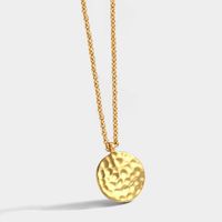 Simple Style Commute Solid Color Copper Plating 18k Gold Plated Pendant Necklace main image 1
