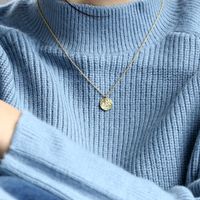 Simple Style Commute Solid Color Copper Plating 18k Gold Plated Pendant Necklace main image 2
