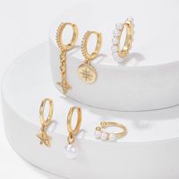 1 Set Elegant Simple Style Geometric Tassel Plating Inlay Brass Zircon 18k Gold Plated Earrings main image 3