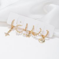 1 Set Elegant Simple Style Geometric Tassel Plating Inlay Brass Zircon 18k Gold Plated Earrings main image 5