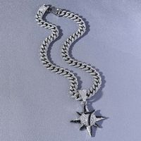 Hip-hop Sun Number Alloy Rhinestone Inlay Rhinestones Men's Pendant Necklace Necklace Pendant sku image 4