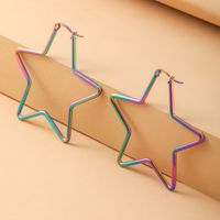 1 Pair Exaggerated Star Plating Stainless Steel Earrings main image 5