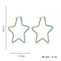 1 Pair Exaggerated Star Plating Stainless Steel Earrings main image 3
