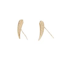 Wholesale Jewelry Simple Style Leaf Alloy Gold Plated Plating Ear Studs main image 6