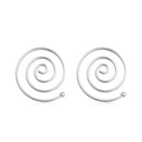 1 Pair Exaggerated Simple Style Geometric Plating Hollow Out Metal Silver Plated Earrings main image 2