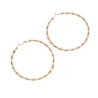 1 Pair Simple Style Circle Plating Alloy Gold Plated Hoop Earrings main image 6