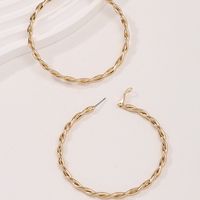 1 Pair Simple Style Circle Plating Alloy Gold Plated Hoop Earrings sku image 1