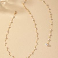 Sweet Simple Style Geometric Imitation Pearl Plating Gold Plated Women's Necklace main image 4