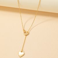 Sweet Simple Style Heart Shape Alloy Plating Gold Plated Women's Pendant Necklace main image 1