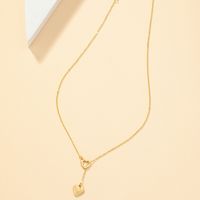 Sweet Simple Style Heart Shape Alloy Plating Gold Plated Women's Pendant Necklace main image 4