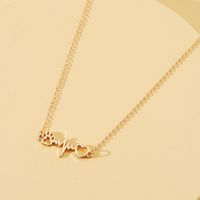 Cute Simple Style Heart Shape Alloy Plating Gold Plated Women's Necklace main image 1