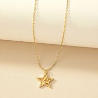 Sweet Simple Style Star Alloy Plating Gold Plated Women's Pendant Necklace main image 1