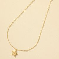 Sweet Simple Style Star Alloy Plating Gold Plated Women's Pendant Necklace main image 4