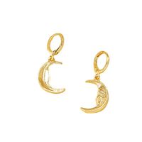 1 Pair Retro Simple Style Moon Plating Alloy Gold Plated Drop Earrings main image 7