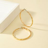 1 Pair Simple Style Circle Plating Metal Gold Plated Hoop Earrings main image 1