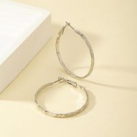 1 Pair Simple Style Circle Plating Metal Gold Plated Hoop Earrings main image 4