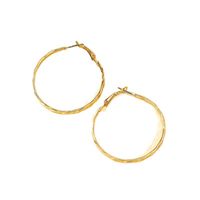 1 Pair Simple Style Circle Plating Metal Gold Plated Hoop Earrings main image 7