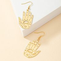 1 Pair Simple Style Devil's Eye Plating Alloy Gold Plated Ear Hook main image 1