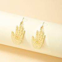 1 Pair Simple Style Devil's Eye Plating Alloy Gold Plated Ear Hook main image 4