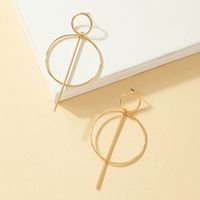 1 Pair Simple Style Circle Plating Alloy Gold Plated Drop Earrings main image 3