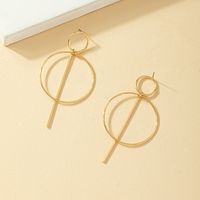 1 Pair Simple Style Circle Plating Alloy Gold Plated Drop Earrings main image 4