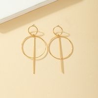 1 Pair Simple Style Circle Plating Alloy Gold Plated Drop Earrings main image 5