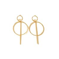1 Pair Simple Style Circle Plating Alloy Gold Plated Drop Earrings main image 7