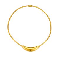 Stainless Steel Vintage Style Plating Solid Color Choker sku image 2