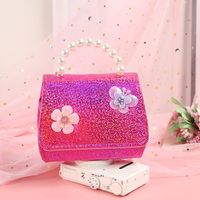 Girl's All Seasons Pu Leather Butterfly Cute Square Flip Cover Handbag main image 1