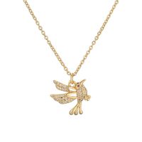 Ig Style Simple Style Tortoise Animal Bird Copper Plating Inlay Zircon Gold Plated Pendant Necklace main image 5