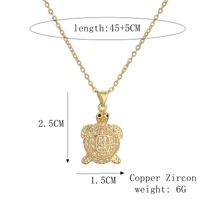 Ig Style Simple Style Tortoise Animal Bird Copper Plating Inlay Zircon Gold Plated Pendant Necklace main image 9
