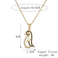 Ig Style Simple Style Tortoise Animal Bird Copper Plating Inlay Zircon Gold Plated Pendant Necklace main image 7