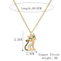 Ig Style Simple Style Tortoise Animal Bird Copper Plating Inlay Zircon Gold Plated Pendant Necklace main image 8