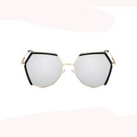 Fashion Geometric UV400 Polygon Half Frame Women's Sunglasses sku image 4