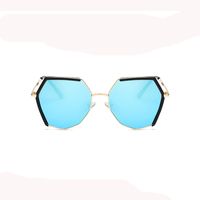 Fashion Geometric UV400 Polygon Half Frame Women's Sunglasses sku image 2