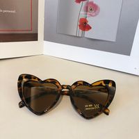 Elegant Heart Shape UV400 Special-Shaped Mirror Clubmaster Full Frame Women's Sunglasses sku image 14