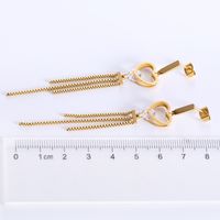 1 Pair Elegant Heart Shape Plating Inlay Stainless Steel Zircon 18k Gold Plated Rose Gold Plated Drop Earrings main image 2