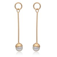 1 Pair Simple Style Star Plating Inlay Artificial Pearl Alloy Artificial Pearls Gold Plated Drop Earrings sku image 6