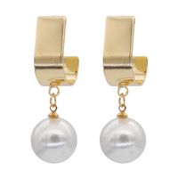1 Pair Simple Style Star Plating Inlay Artificial Pearl Alloy Artificial Pearls Gold Plated Drop Earrings sku image 7