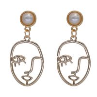 1 Pair Simple Style Star Plating Inlay Artificial Pearl Alloy Artificial Pearls Gold Plated Drop Earrings sku image 2