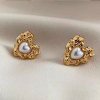 Vintage Style Heart Shape Brass Plating Gold Plated Jewelry Set sku image 1