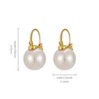 1 Pair Elegant Round Plating Inlay Copper Pearl Drop Earrings main image 5