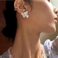 Wholesale Jewelry Vintage Style Flower Alloy Plating Ear Studs main image 10