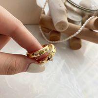 Simple Style Geometric Solid Color Copper Plating Rings main image 9