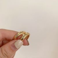 Simple Style Geometric Solid Color Copper Plating Rings main image 7