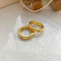 Simple Style Geometric Solid Color Copper Plating Rings main image 10